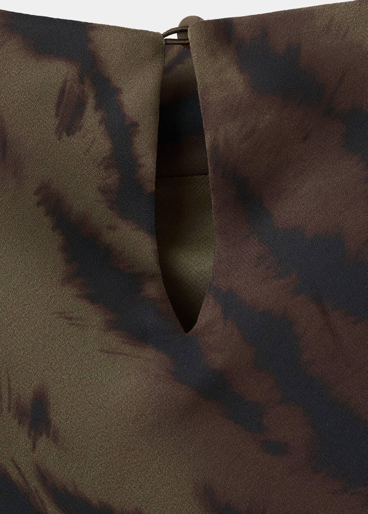 Robe En Satin Imprimé Animal