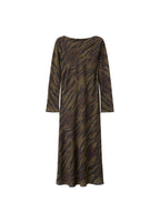 Robe En Satin Imprimé Animal