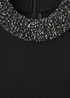Robe En Maille Col Paillettes