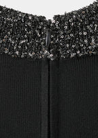 Robe En Maille Col Paillettes