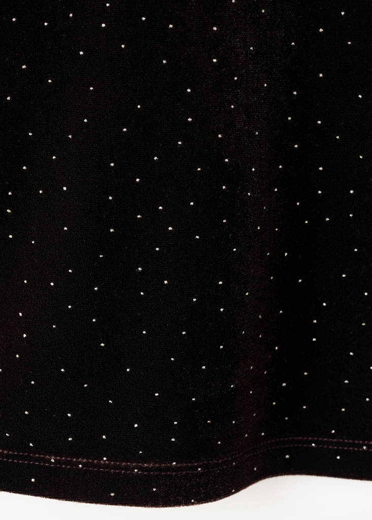 T-Shirt Velours Brillant Asymétrique