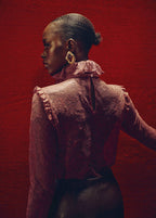 Blouse En Dentelle Col À Rabats