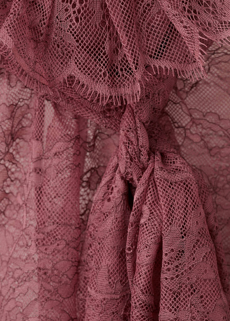 Blouse En Dentelle Col À Rabats