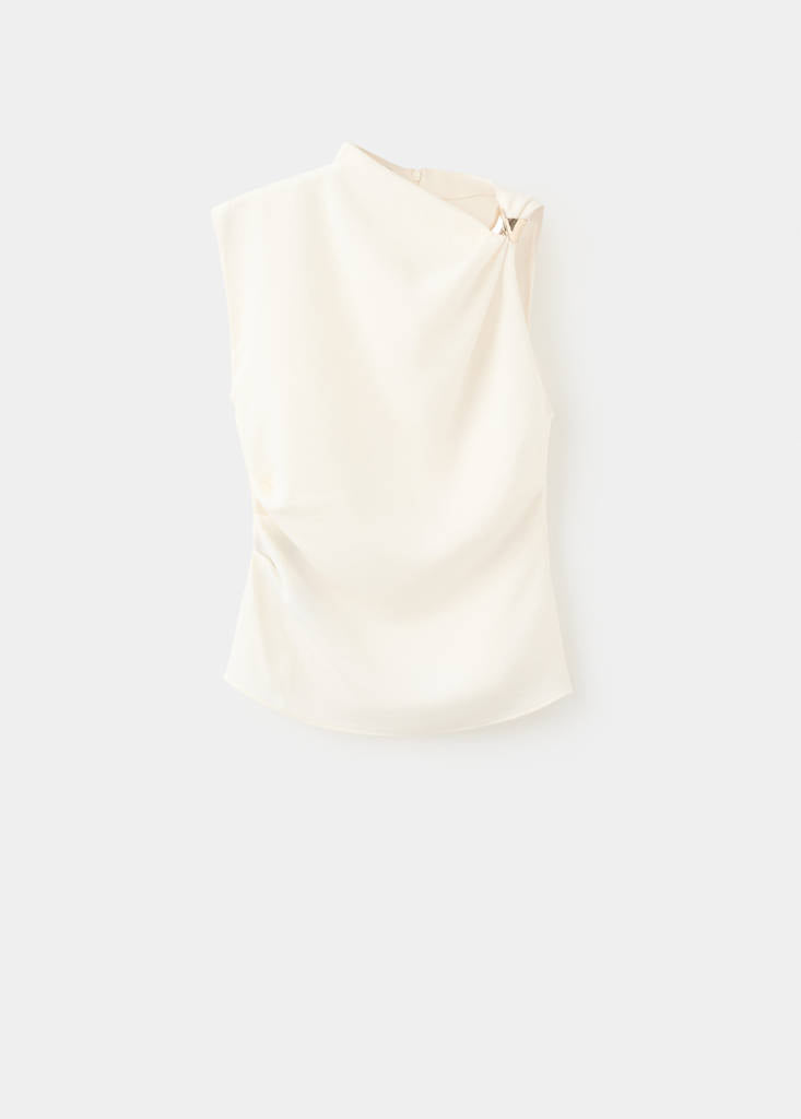 Blouse Asymétrique Détail Métallique