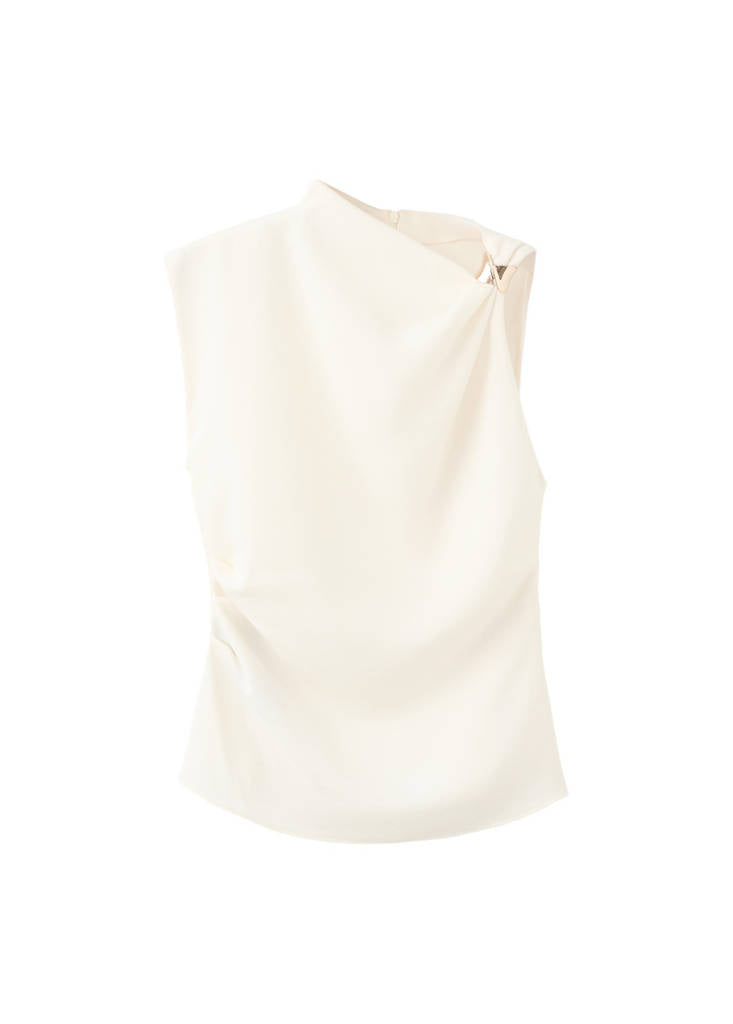 Blouse Asymétrique Détail Métallique