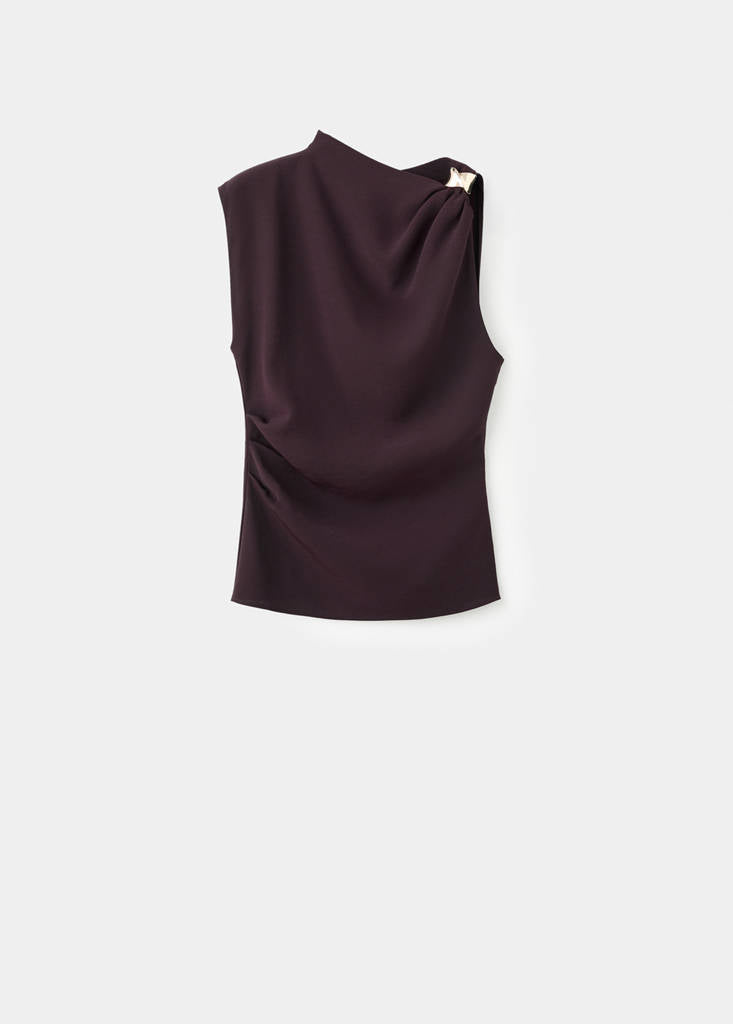 Blouse Asymétrique Détail Métallique
