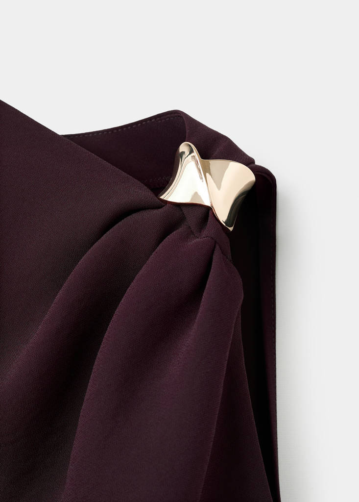 Blouse Asymétrique Détail Métallique