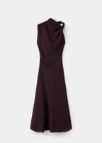 Robe À Col Asymétrique Avec Détail Métallique