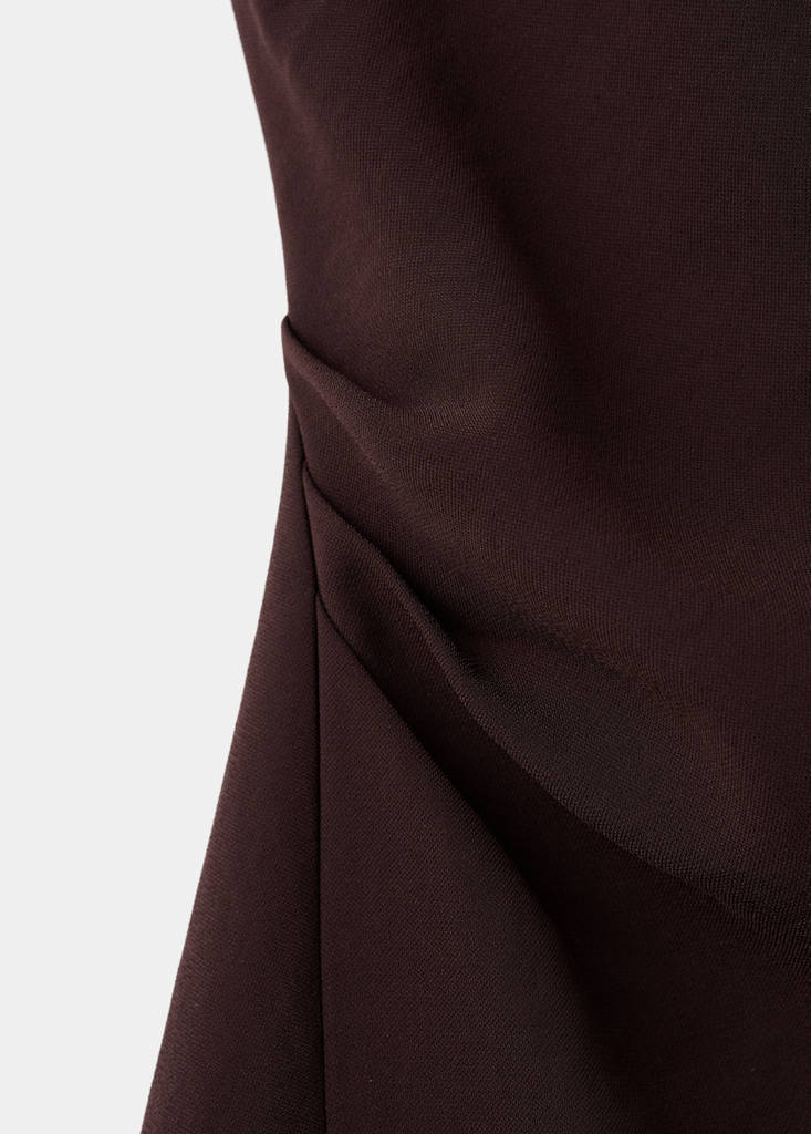 Robe À Col Asymétrique Avec Détail Métallique