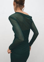 Robe Asymétrique Semi-Transparente