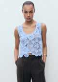Top Crochet Fleurs