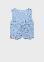 Top Crochet Fleurs