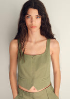 Gilet De Costume Lin Mélangé