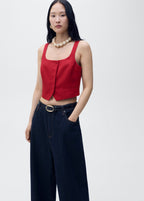 Gilet De Costume Lin Mélangé