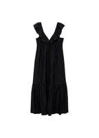 Robe Longue À Col Volanté