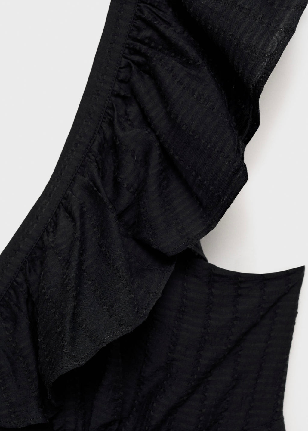 Robe Longue À Col Volanté