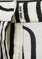 Pantalon Lin Imprimé Géométrique