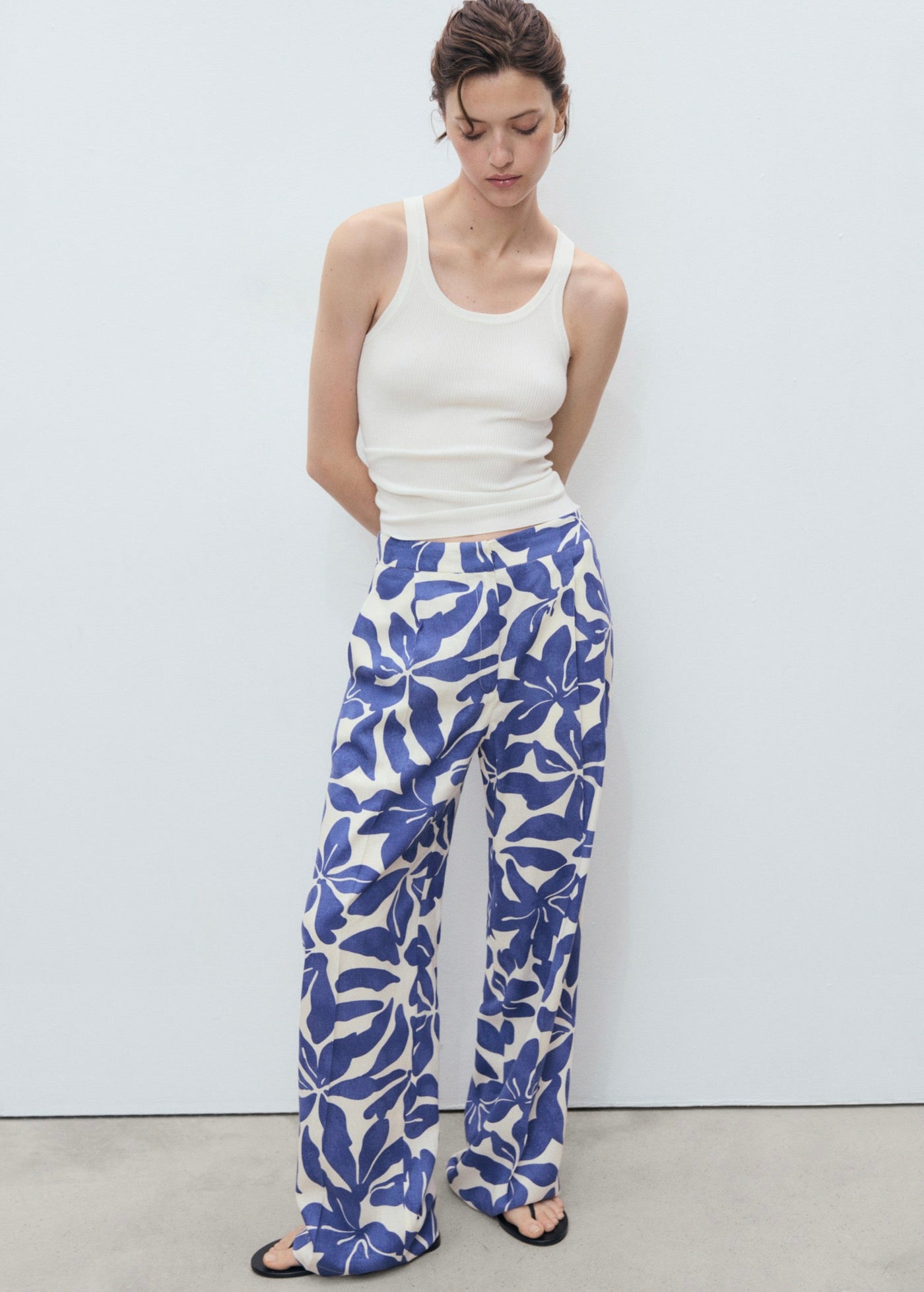 Pantalon Lin Mélange Imprimé