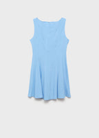 Robe Col Bateau À Plis Plats