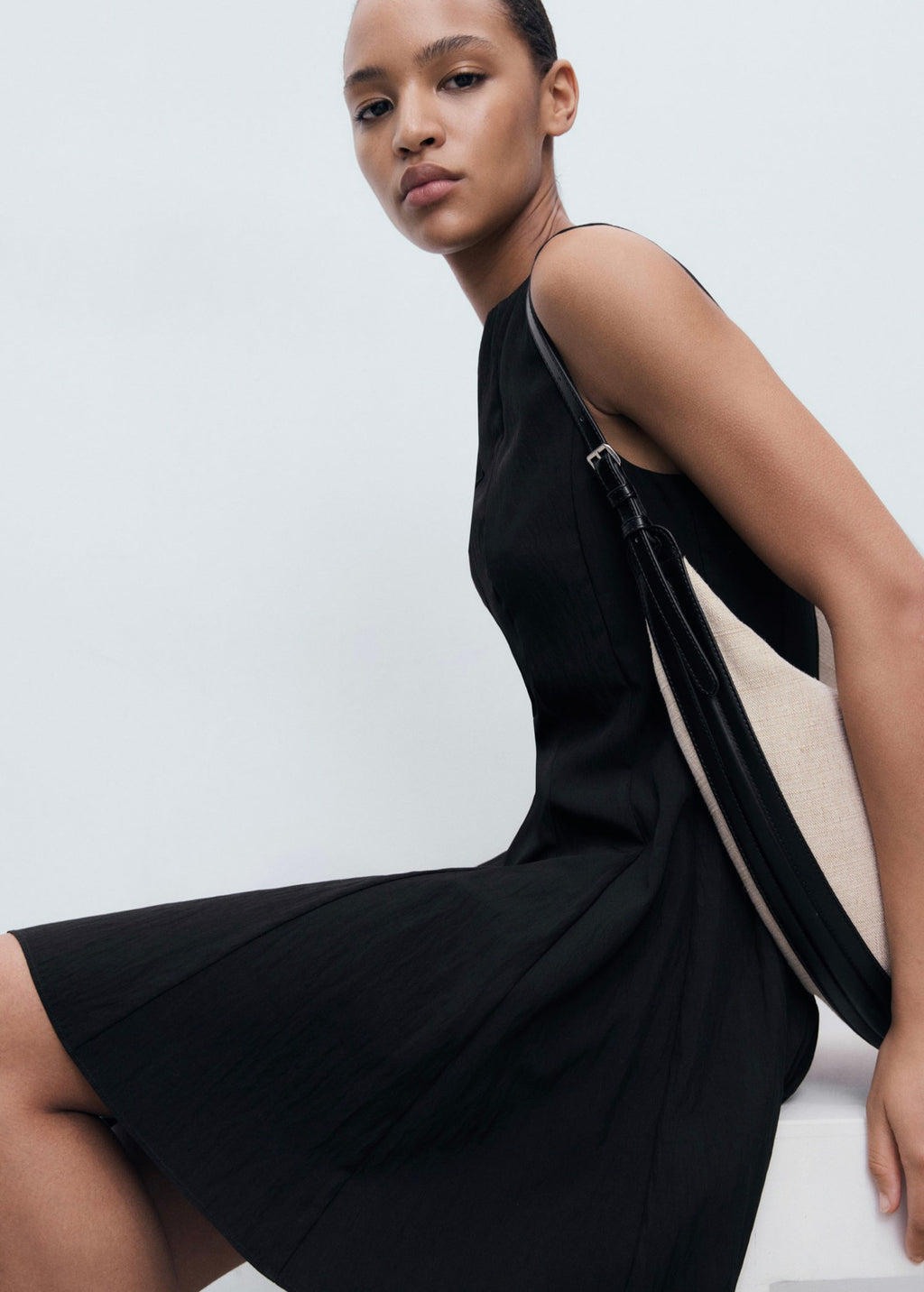 Robe Col Bateau À Plis Plats