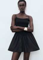 Robe Combinée À Fronces