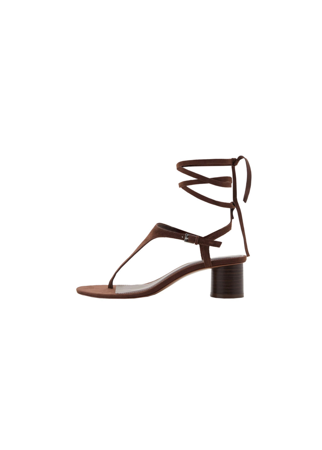 Sandales Talon Cuir Et Daim