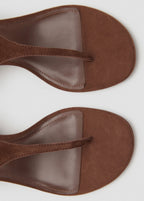 Sandales Talon Cuir Et Daim