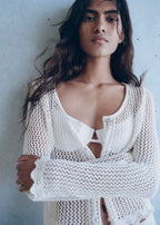 Cardigan Crochet Boutons