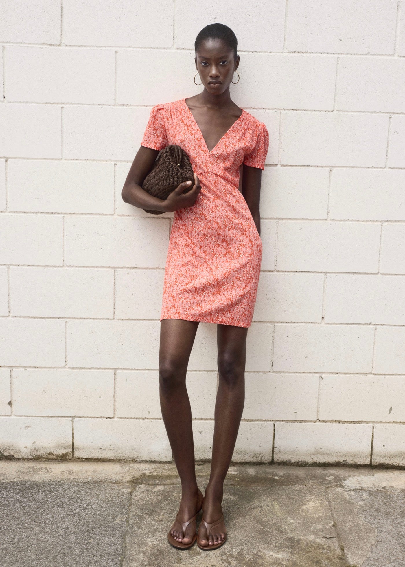 Robe Imprimée Col En V