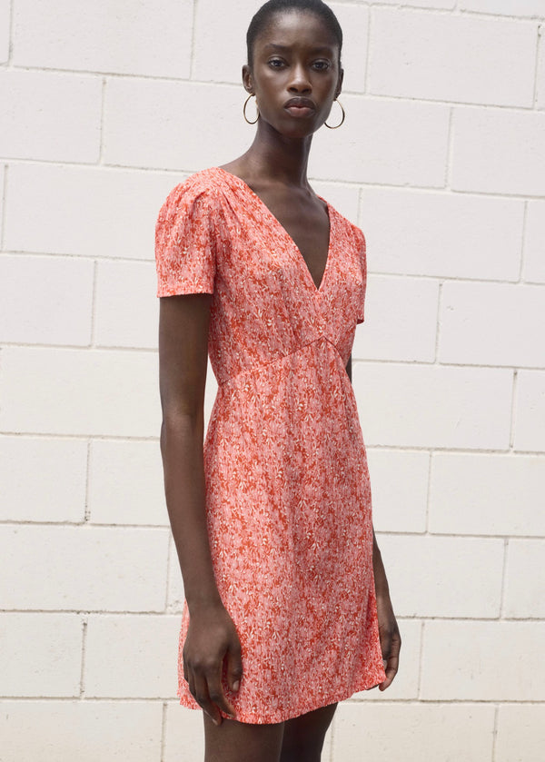 Robe Imprimée Col En V