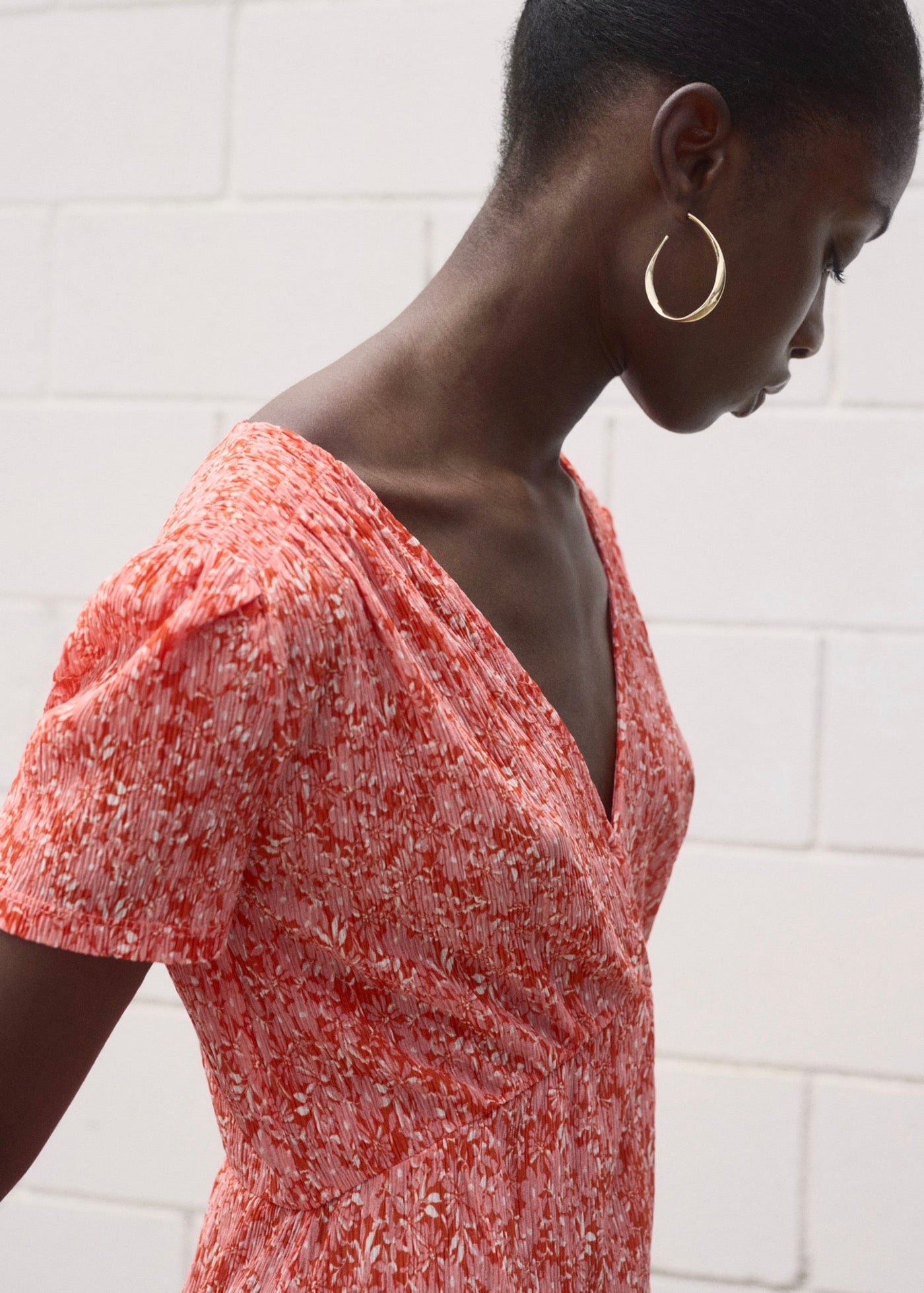 Robe Imprimée Col En V