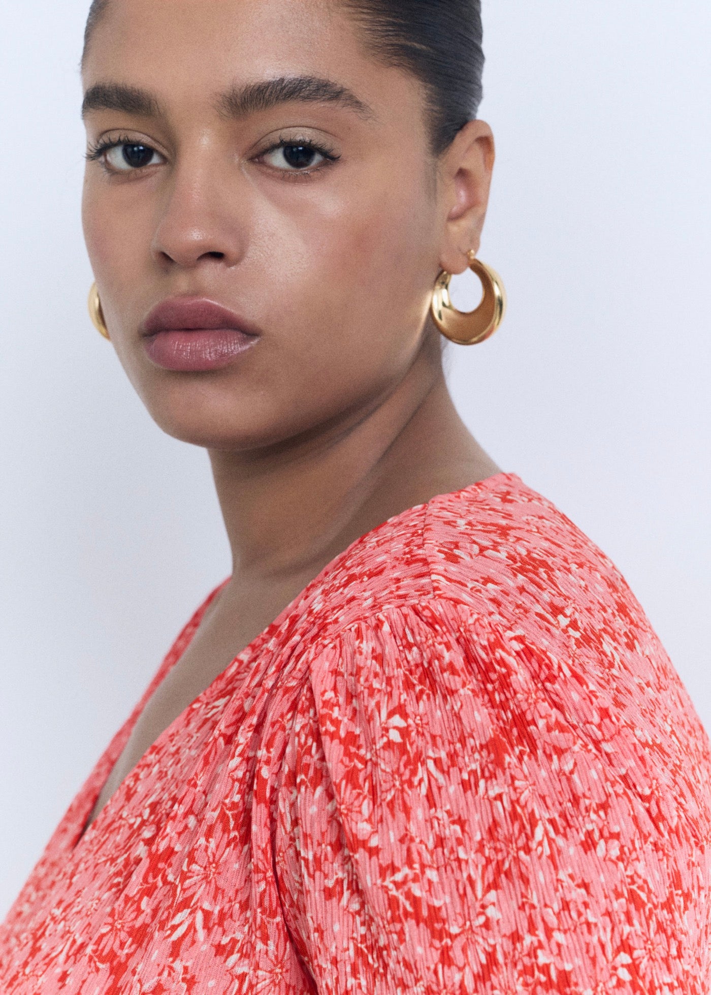 Robe Imprimée Col En V