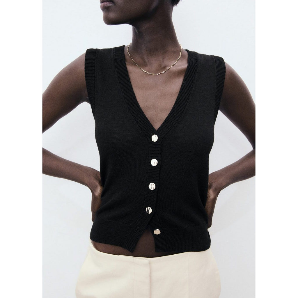 Gilet Maille Fine Boutons