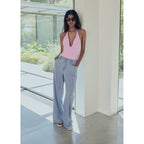 Pantalon Denim Wideleg Taille Normale