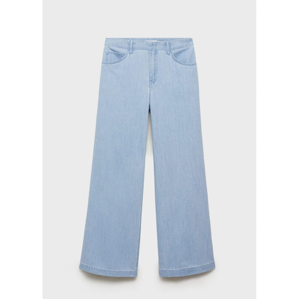 Pantalon Denim Wideleg Taille Normale