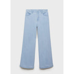 Pantalon Denim Wideleg Taille Normale