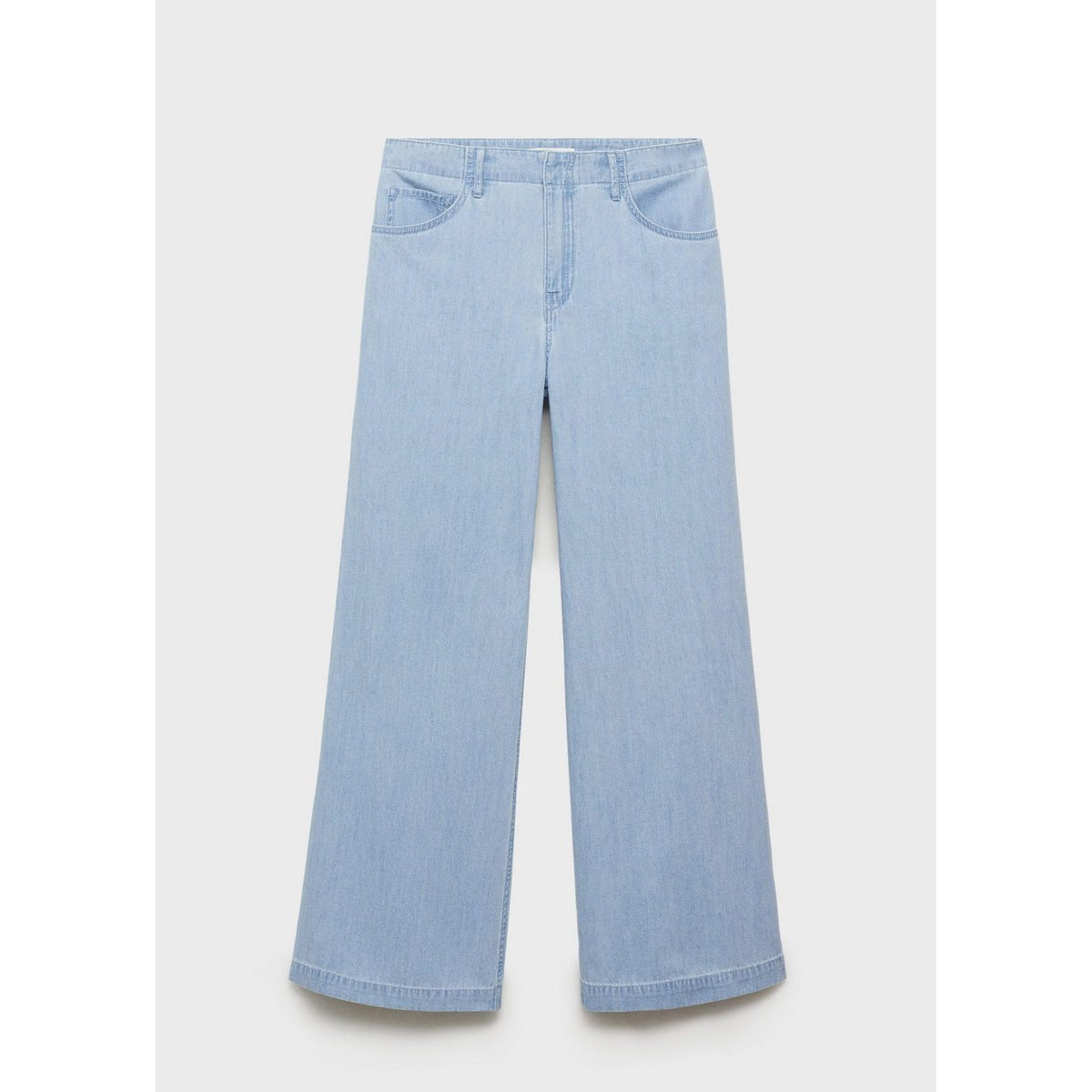 Pantalon Denim Wideleg Taille Normale