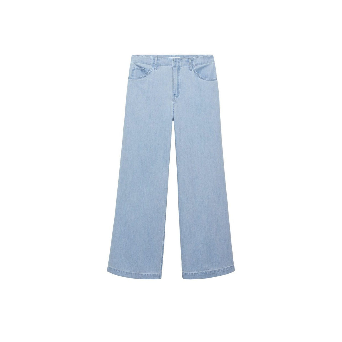 Pantalon Denim Wideleg Taille Normale
