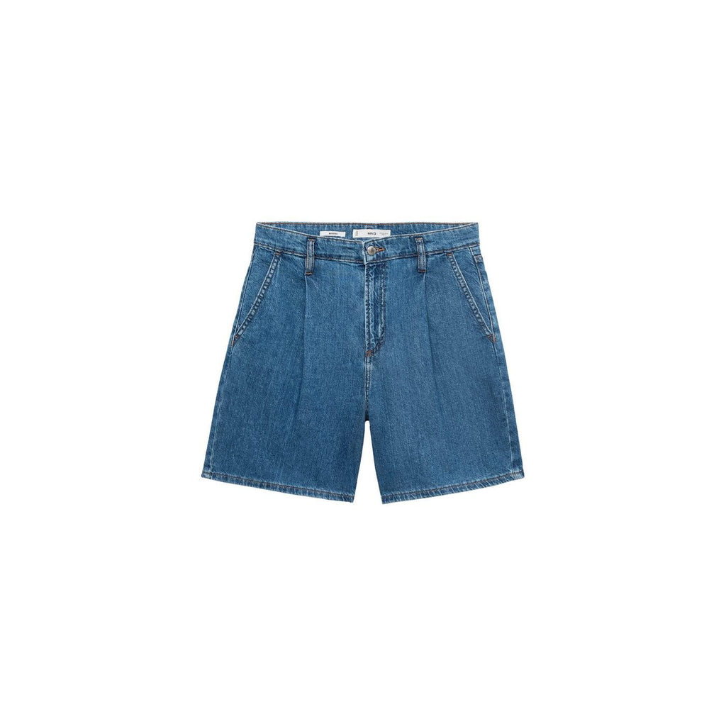 Bermuda En Jean Taille Normale À Pinces