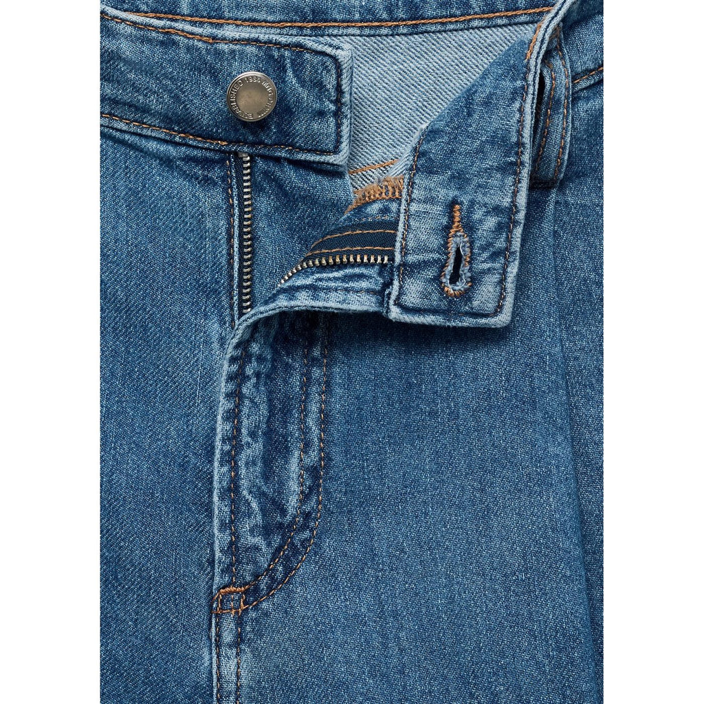 Bermuda En Jean Taille Normale À Pinces