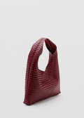 Sac Porté Épaule Cuir Tressé Moyen