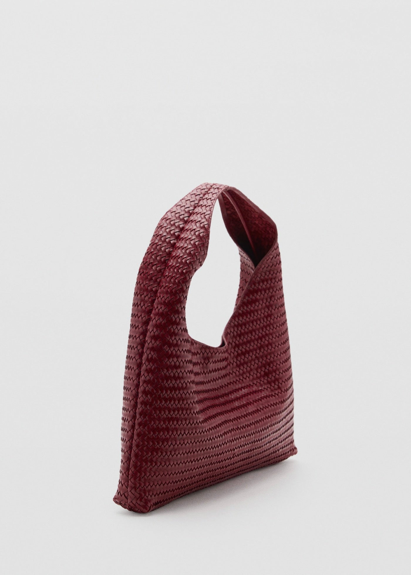 Sac Porté Épaule Cuir Tressé Moyen
