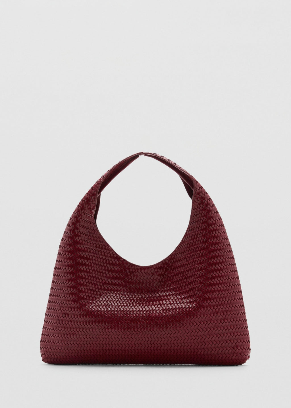 Sac Porté Épaule Cuir Tressé Moyen