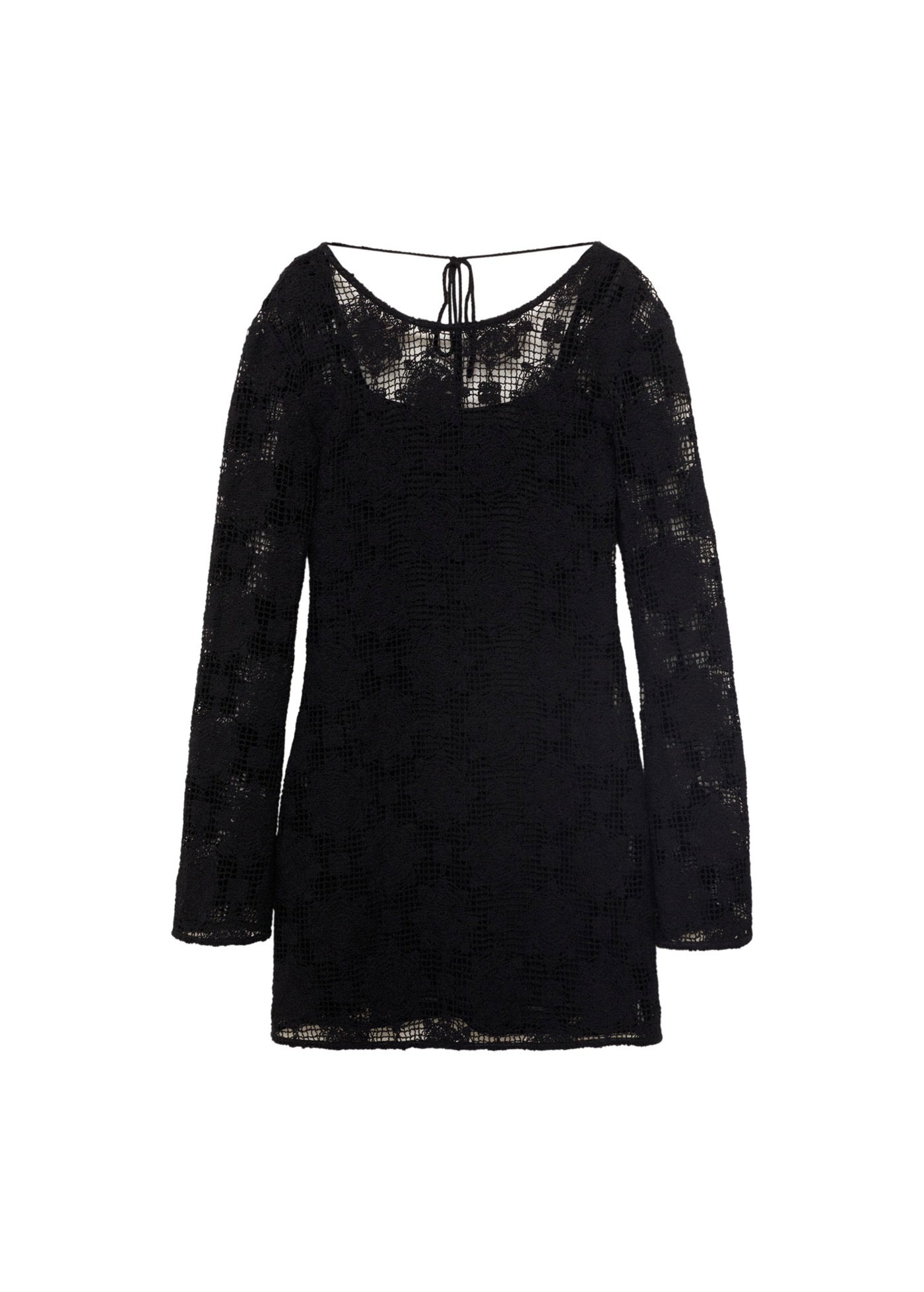 Robe Crochet Décolletée Dans Le Dos