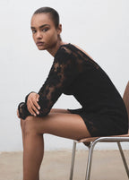 Robe Crochet Décolletée Dans Le Dos