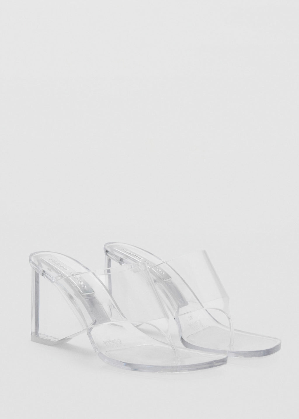 Sandales Semi-Transparentes En Vinyle À Talons Compensés