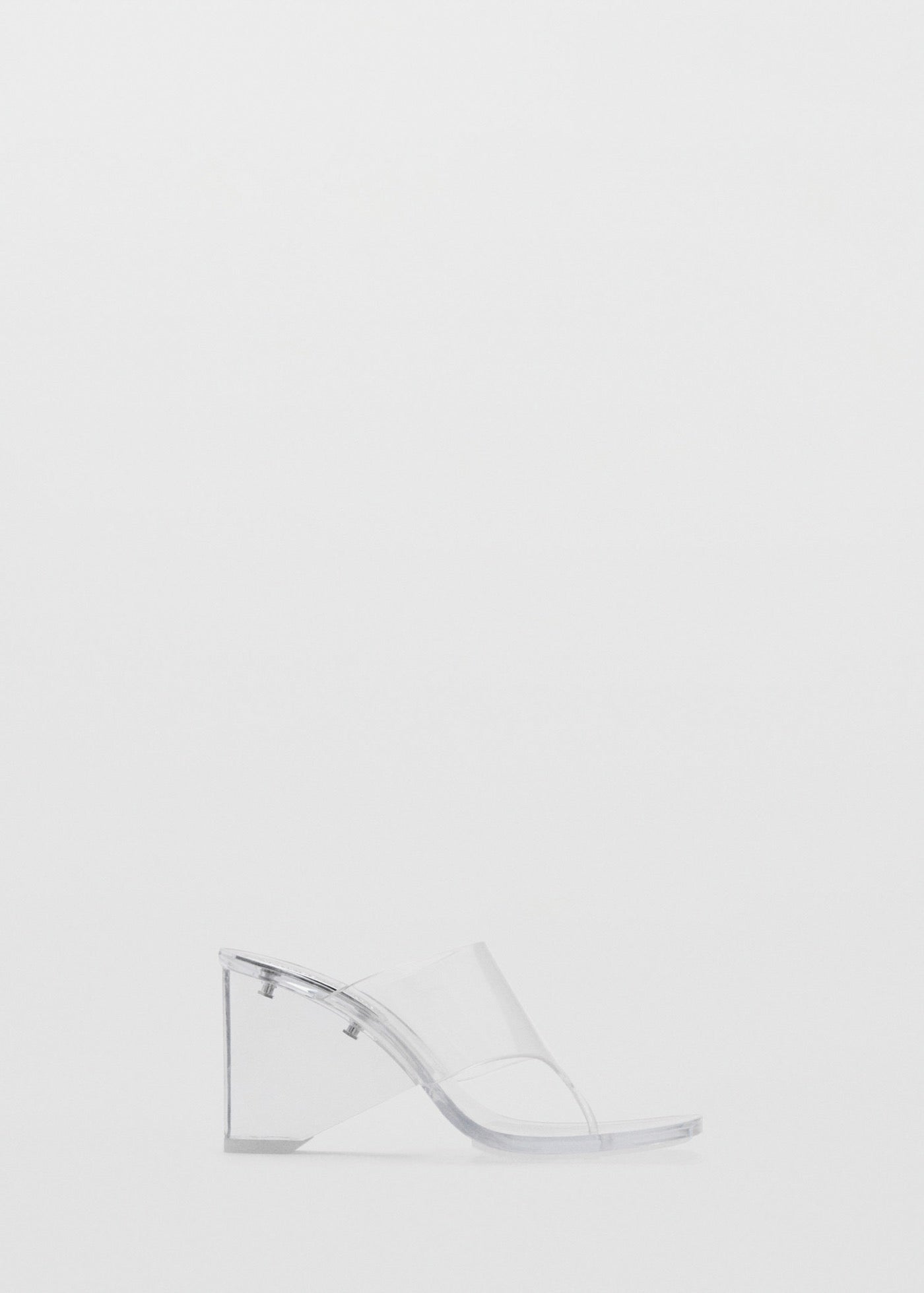 Sandales Semi-Transparentes En Vinyle À Talons Compensés