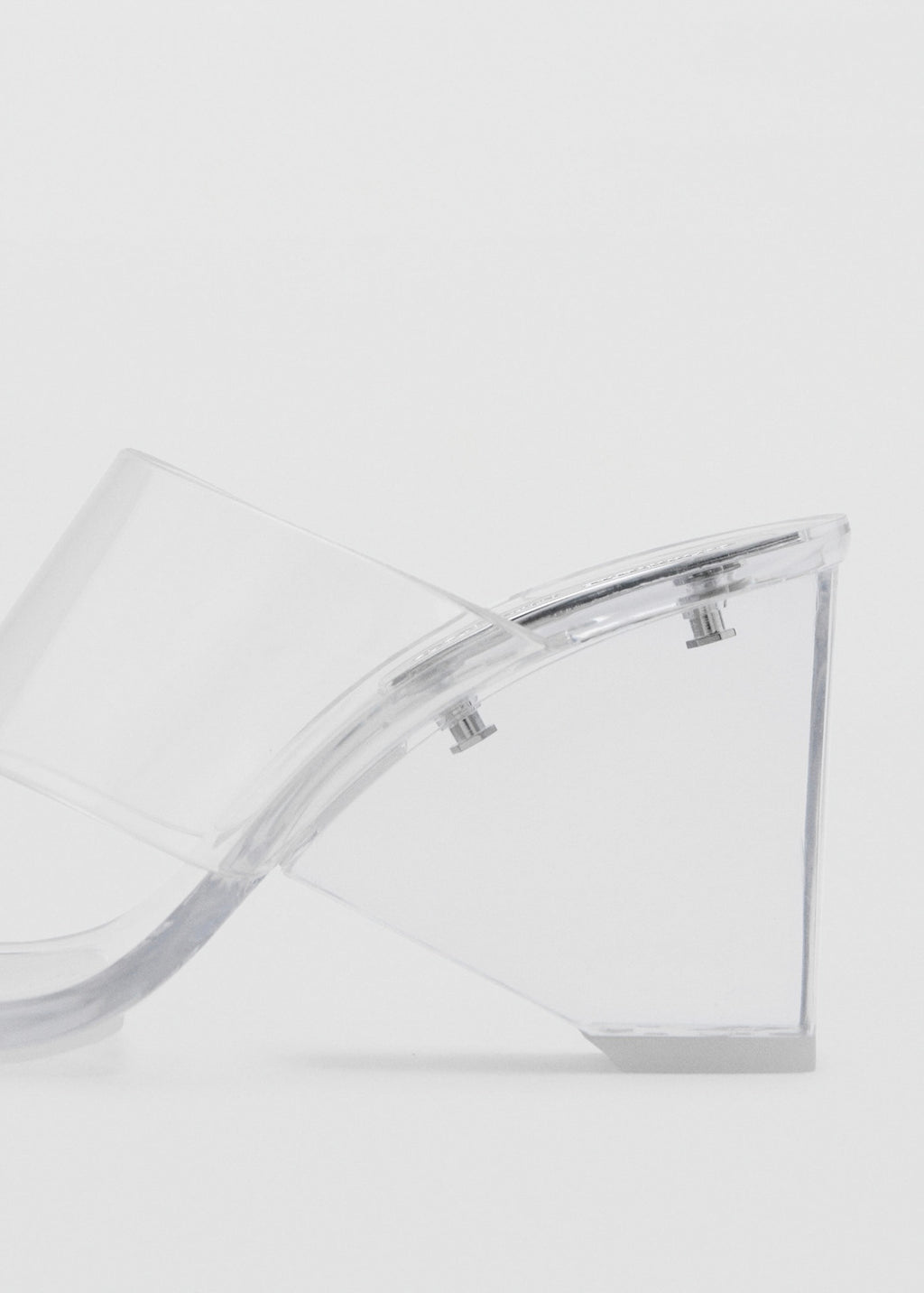 Sandales Semi-Transparentes En Vinyle À Talons Compensés