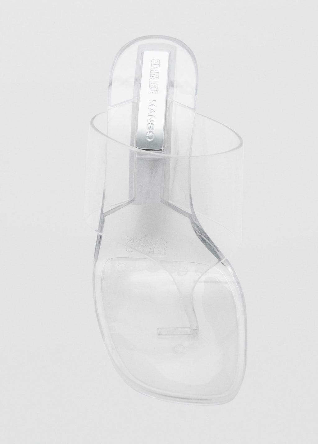 Sandales Semi-Transparentes En Vinyle À Talons Compensés