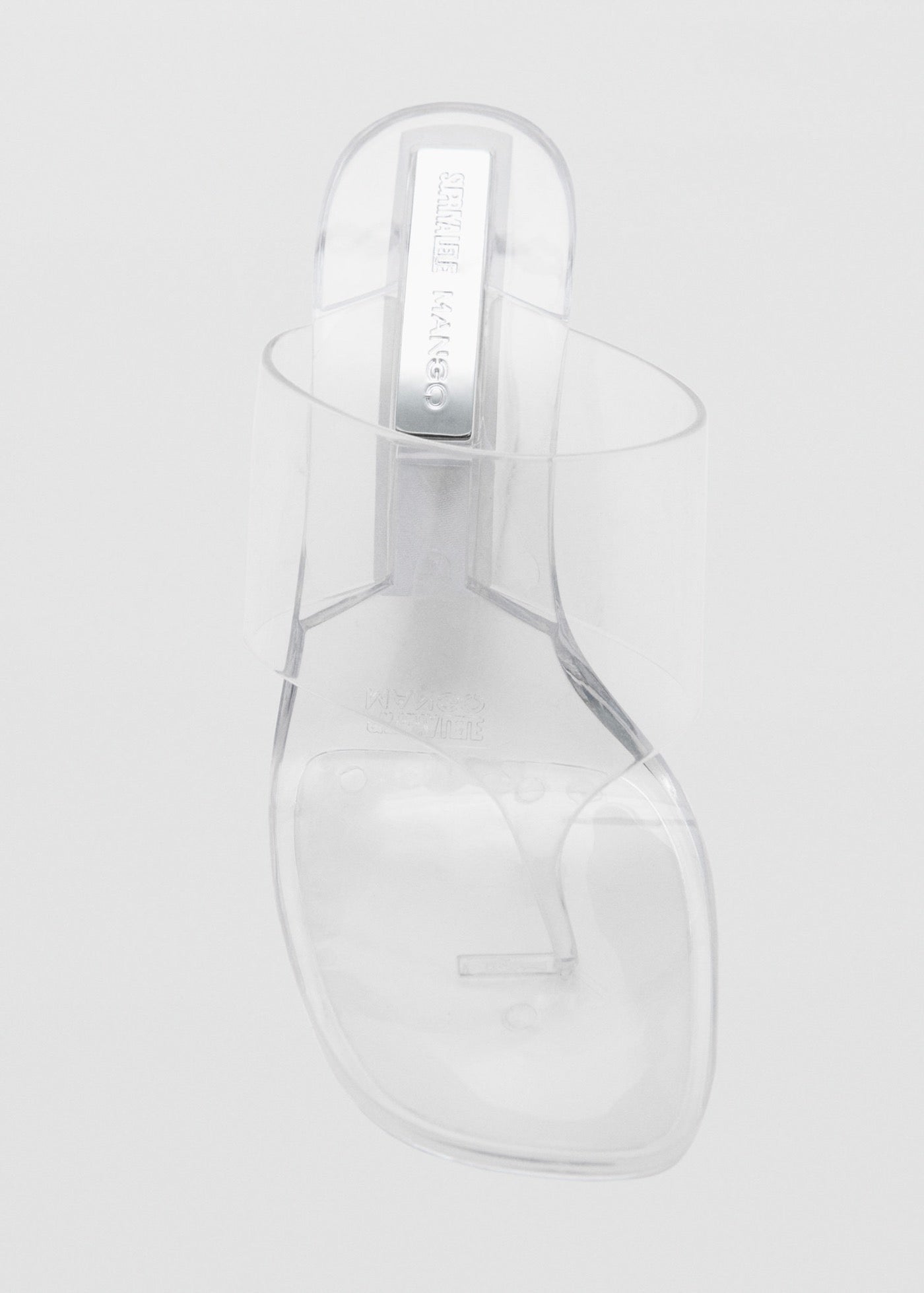 Sandales Semi-Transparentes En Vinyle À Talons Compensés